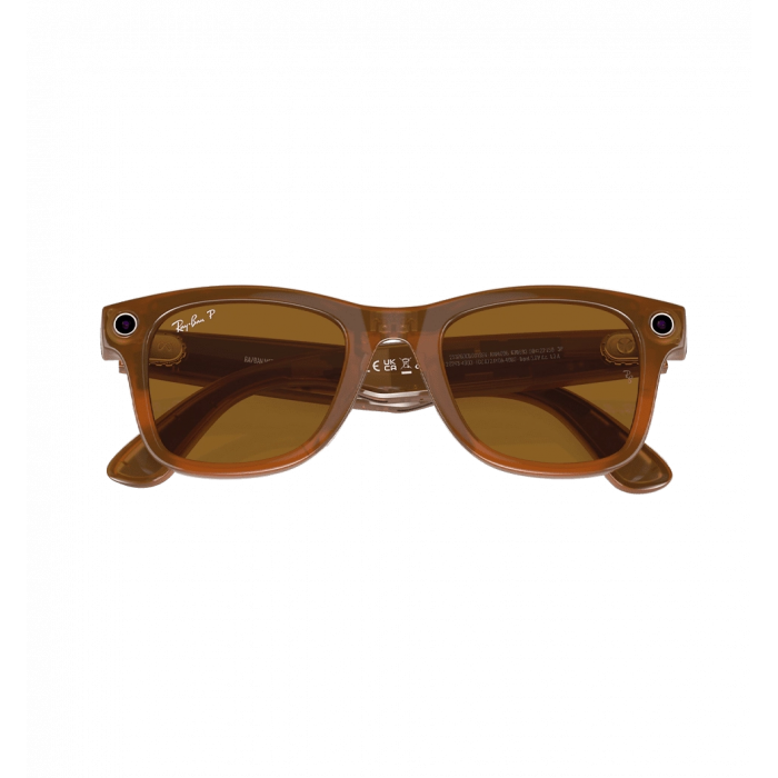 Смарт-окуляри Ray-Ban Meta Wayfarer Shiny Caramel/Polar Brown size L (RW4006 670683 50-22)