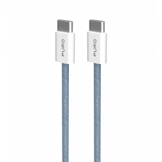 Зарядний кабель Puro Braided Cable FABK4 USB-C to USB-C, 1.5m 60W 480mbps, blue PUCCCFABK415MTBLUE
