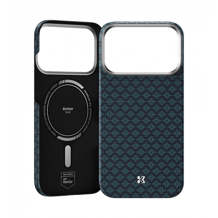 Banks ArmorGrid Magnetic Case Kevlar® Fiber iP17 Pro Blue-Collector's Edition
