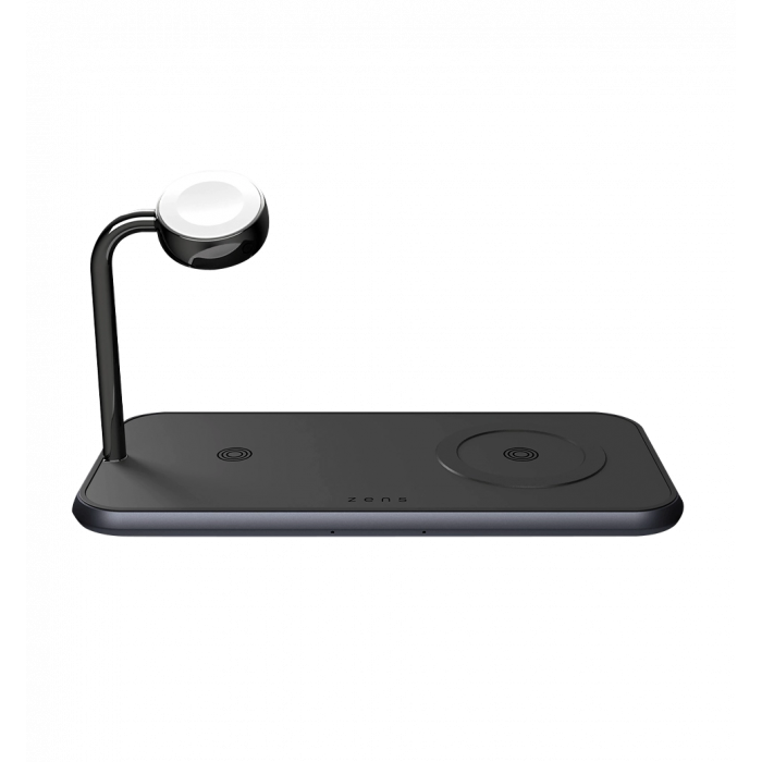 Зарядна станція Zens Dual + Watch Aluminium Wireless Charger Black (ZEDC05BM/00)