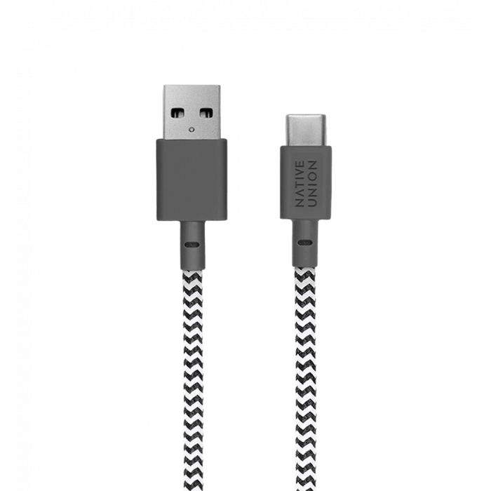 Кабель Native Union Belt Cable USB-A to USB-C Zebra (1.2 m) (BELT-AC-ZEB-NP)