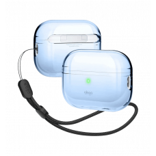 Чохол Elago Clear Case with Nylon Lanyard Aqua Blue for Airpods Pro 2nd Gen (EAPP2CL-BA+ROSTR-ABL)