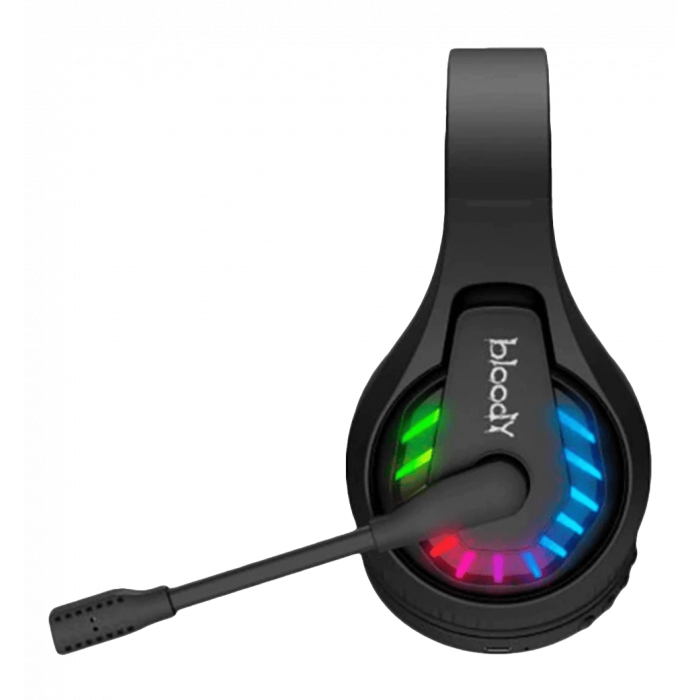 Гарнітура ігрова Bloody GR230 з LED підсвічуванням, чорний колір, Bluetooth v5.2 + 2.4GHz + 3.5 Jack