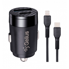 АЗП Gelius Pro Inch Twix GP-CC010L USB+Type-C QC/PD (30 Watt) + Кабель Type-C - Lightining