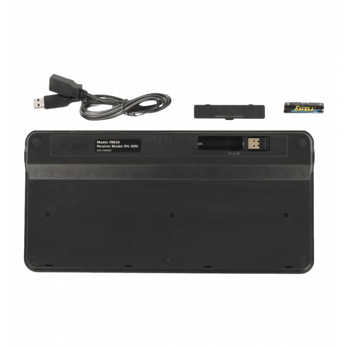 Клавіатура бездротова A4Tech Fstyler FBK30 (Black), колір чорний
