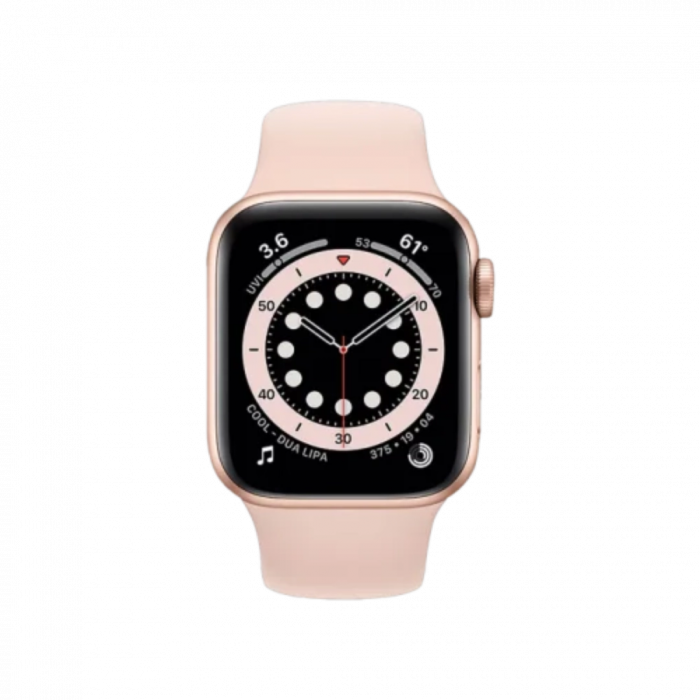 Apple Watch S6, спортивный ремешок Sp Gold Alu, розовый, 44 мм (M00E3) БУ
