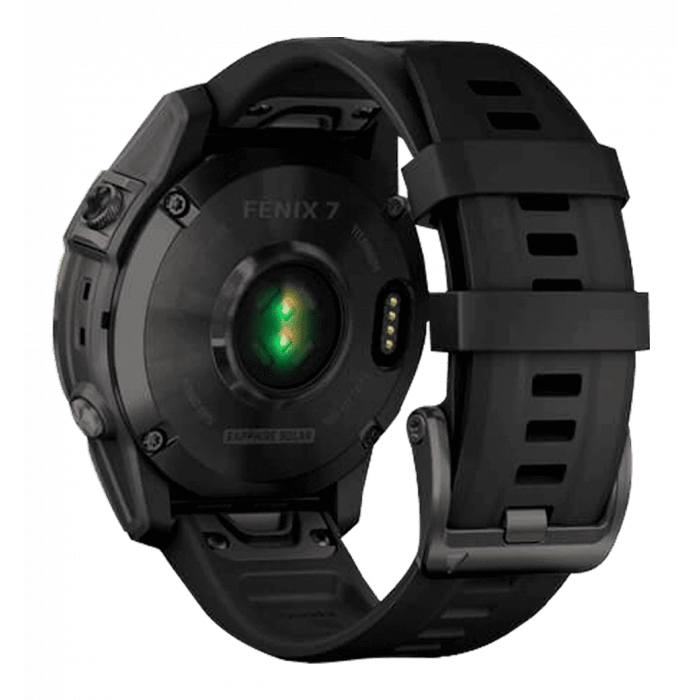 Смарт-годинник Garmin Fenix 7 Sapphire Solar Black DLC Titanium with Black Band (010-02540-34/35/47)