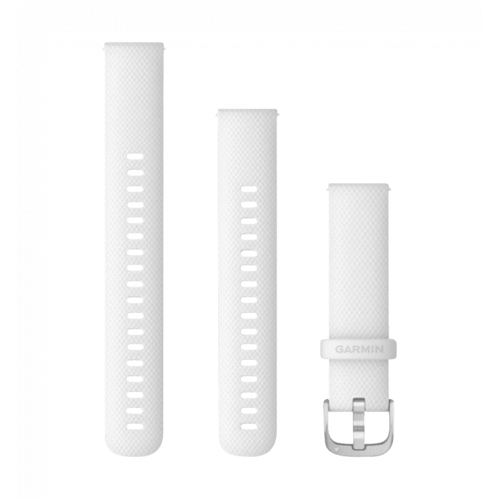 Ремешок Garmin Quick Release Band 18mm, Silicone Band, White/Silver (010-12932-0B)