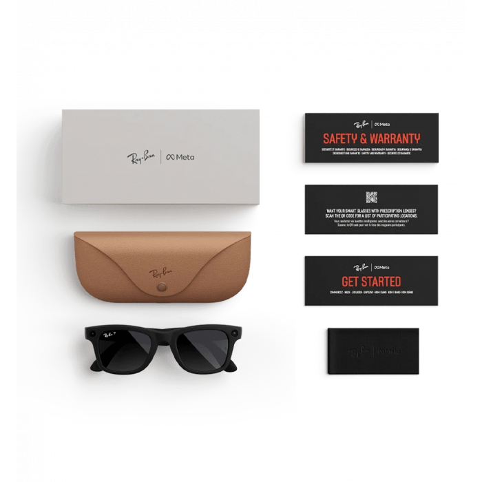 Smart glasses Ray-Ban Meta Wayfarer [Gen 2] Standard Matte Black Frame / Clear Lenses (RW4012 601SSB 50-22)