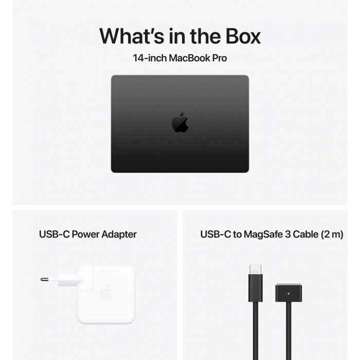 Apple MacBook Pro 14"/Apple M4/10C CPU/10C GPU/24GB RAM/1TB SSD/Space Black (MCX04UA/A) UA