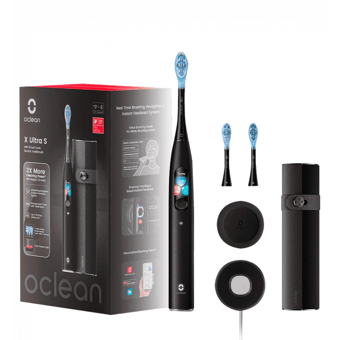 Розумна зубна електрощітка Oclean X Ultra Set Black (OLED) (6970810553499)