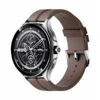 Xiaomi Watch 2 Pro Bluetooth Silver Case with Brown Leather Strap (BHR7216GL)