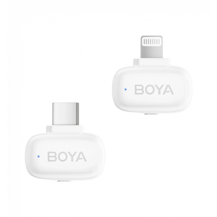 Бездротовий петличний мікрофон BOYA mini-13 Type-C/Lightning White