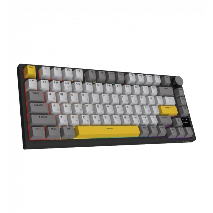 Бездротова механічна клавіатура Ajazz AK820 PRO 75% Flying Fish Switch Black RGB (AK820PRO-FF-BGY)