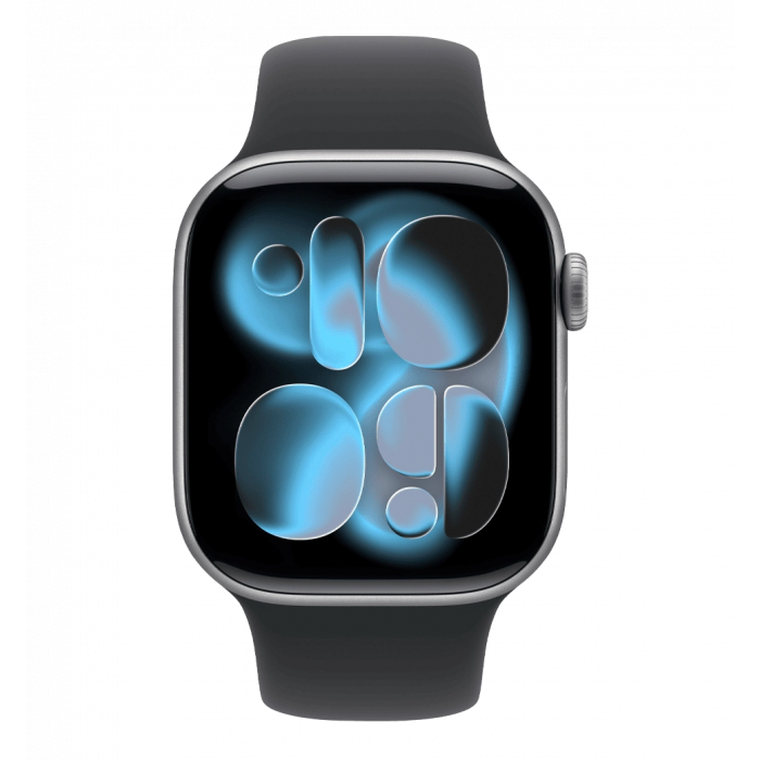Apple Watch Series 11 GPS 46mm Space Grey Aluminium Case with Black Sport Band - S/M (MEV04)