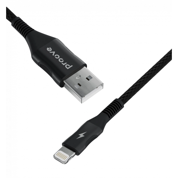 Кабель Proove Braided Scout Lightning 2,4А (1м) (черный)