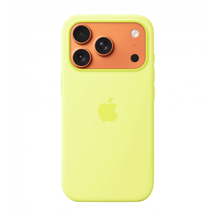 iPhone 17 Pro Max Silicone Case with MagSafe – Neon Yellow (MGFM4ZM)