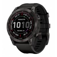 Смарт-часы Garmin Fenix ​​7 Sapphire Solar Black DLC Titanium with Black Band (010-02540-34/35/47)