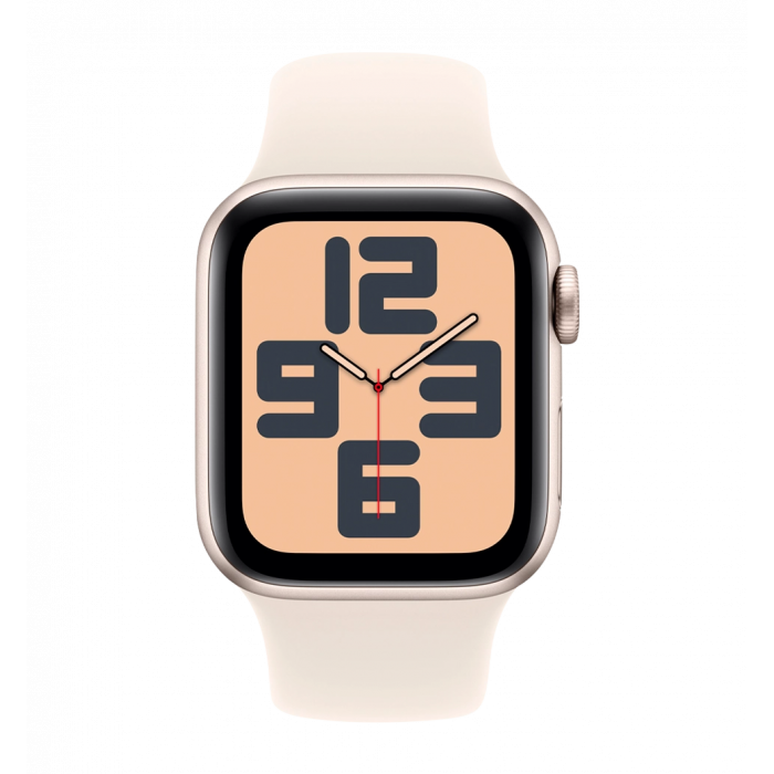Apple Watch SE 2 2024 40mm Starlight Aluminium Case with Starlight Sport Band S/M (MXEF3)