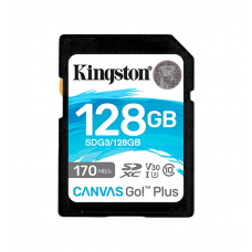 Карта пам'яті Kingston 128GB SDXC C10 UHS-I Canvas Go! Plus 170R/90W U3 V30 (SDG3/128GB)
