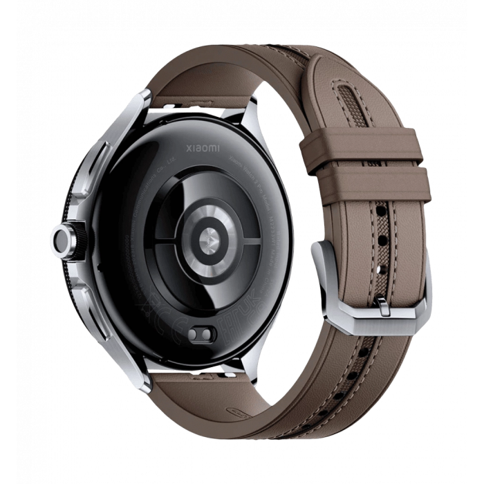 Xiaomi Watch 2 Pro Bluetooth Silver Case with Brown Leather Strap (BHR7216GL)