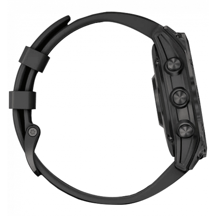 Смарт-годинник Garmin Fenix 7 Sapphire Solar Black DLC Titanium with Black Band (010-02540-34/35/47)