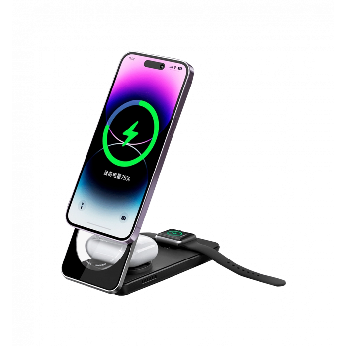 Беспроводная зарядка Mcdodo [CH-1150] Foldable Magnetic Travel Charging Station 3in1 (White)