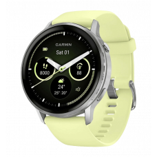 Смарт-годинник Garmin Venu 4 45 mm Silver with Citron Silicone Band (010-03014-02)
