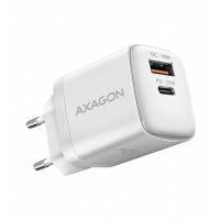 Мережевий зарядний пристрій AXAGON ACU-PQ20W, QC3.0/AFC/FCP + PD type-C, 20W, Білий