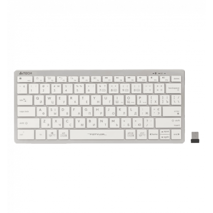 Клавіатура A4-Tech Fstyler FBX51C бездротова, біла