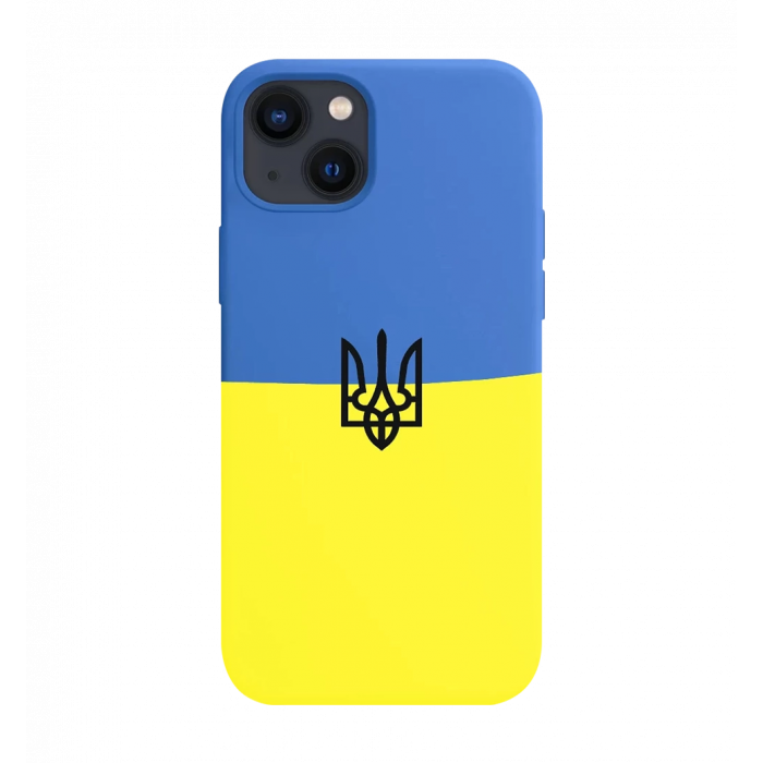 Силиконовый чехол Чохол Украина с трезубцем iPhone 14