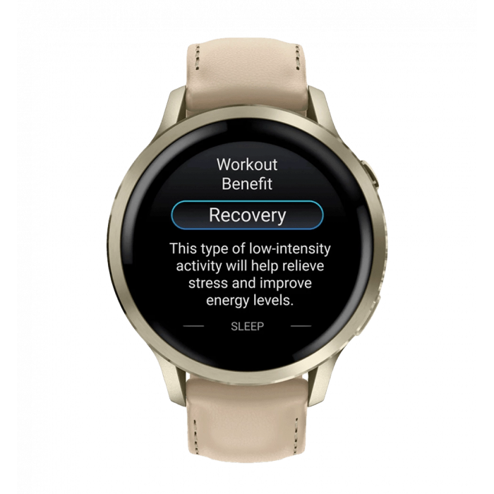 Смарт-годинник Garmin Venu 4 41 mm Lunar Gold with Light Sand Leather Band (010-03013-03)