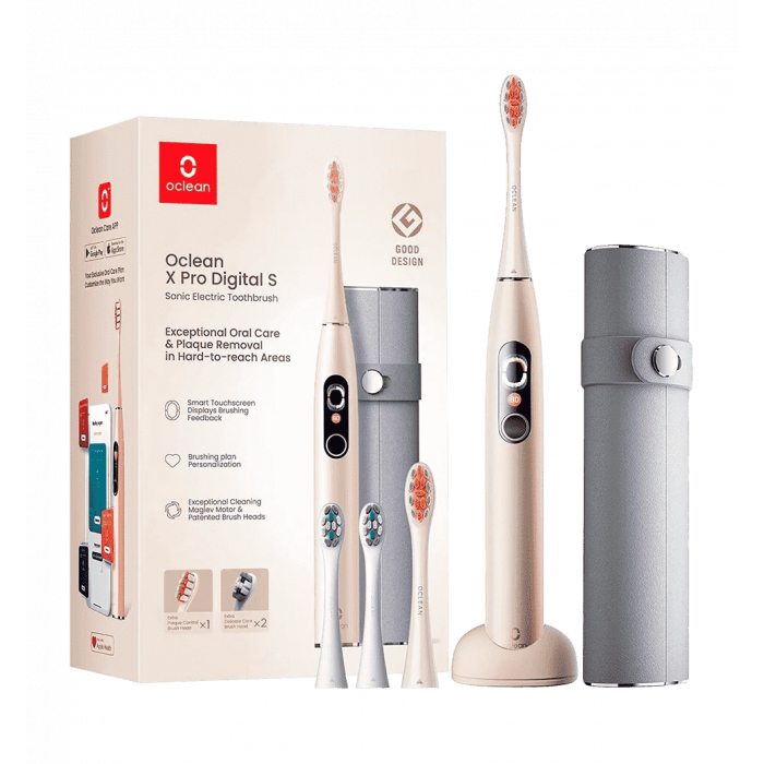 Розумна зубна електрощітка Oclean X Pro Digital Set Electric Toothbrush Champagne Gold (6970810552577)
