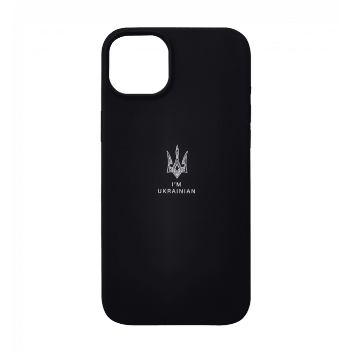 Силиконовый чехол Чохол I#039;m Ukraine iPhone 14 Plus Черный