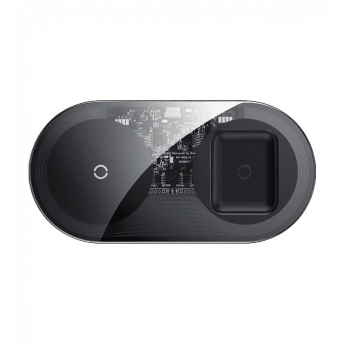 Зарядная станция Baseus Simple 2in1 Wireless Charger Transparent (WXJK-CA02/WXJK-A01)