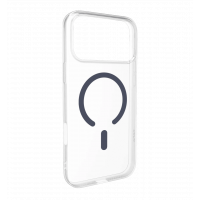Чохол Puro Cover in TPU+PC "LITE MAG" with Magsafe for iPhone 17 Pro, Тransparent and dark blue PUIPC17P63LITEMDKBL