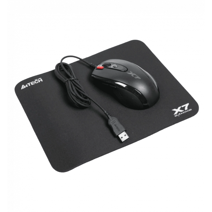 Комплект миша A4Tech X-710BK+ килимок X7-200MP