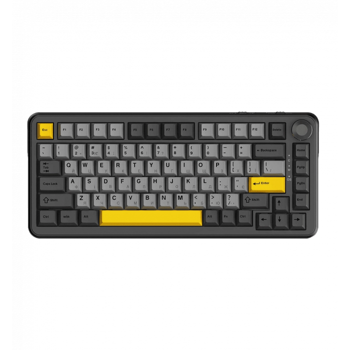 Ігрова механічна клавіатура Ajazz AK820 MAX Magnetic switches-Black-Gray-Yellow-RGB
