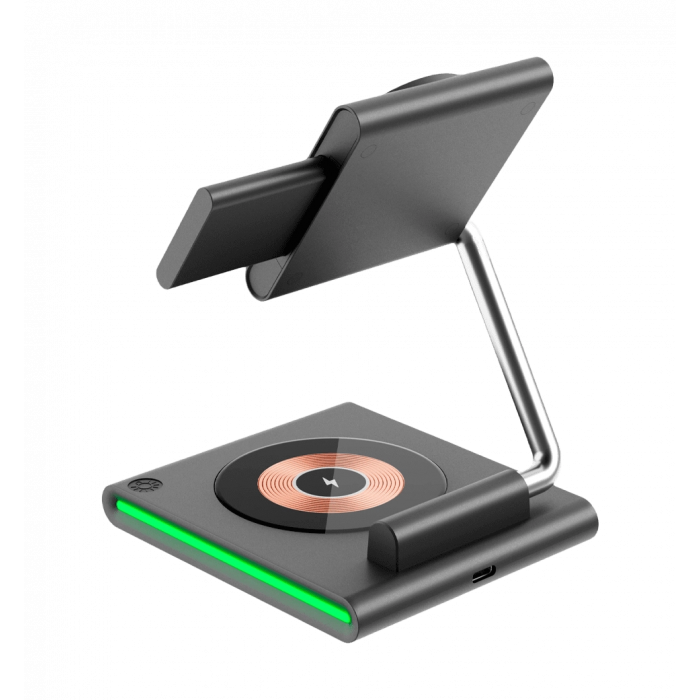 Бездротова Зарядка WIWU [Wi-W023] 3in1 Foldable Series (Grey)