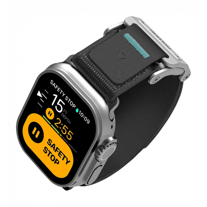Ремінець AULUMU A11 band for Apple Watch,  Silver buckle+Carbon Green Strap silver+might purple A11-NL-SL-GY