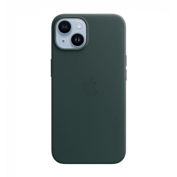 Чохол шкіряний iPhone 14 Leather Case with MagSafe Forest Green (MPP53)