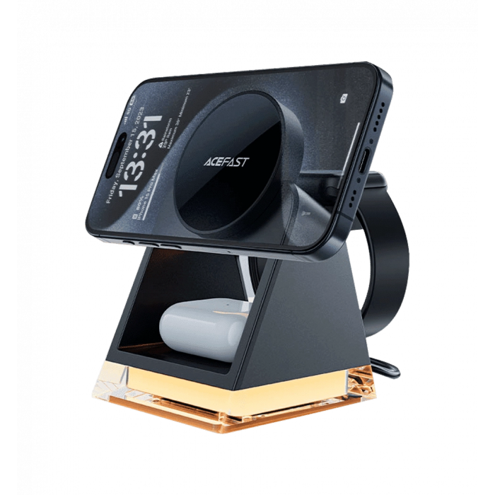 Бездротовий ЗП Acefast E17 Desktop 3in1 Charging Series (Black)