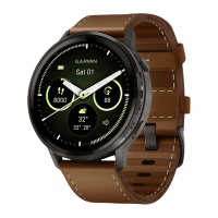 Смарт-часы Garmin Venu 4 45 mm Slate with Brown Leather Band (010-03014-03)