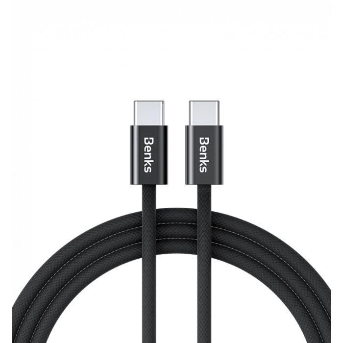 Кабель Benks D46 Type-C/Type-C Black 1m (60W)