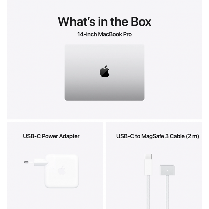 Apple MacBook Pro 14"/Apple M4/10C CPU/10C GPU/16GB RAM/512GB SSD/Silver (MW2W3UA/A) UA