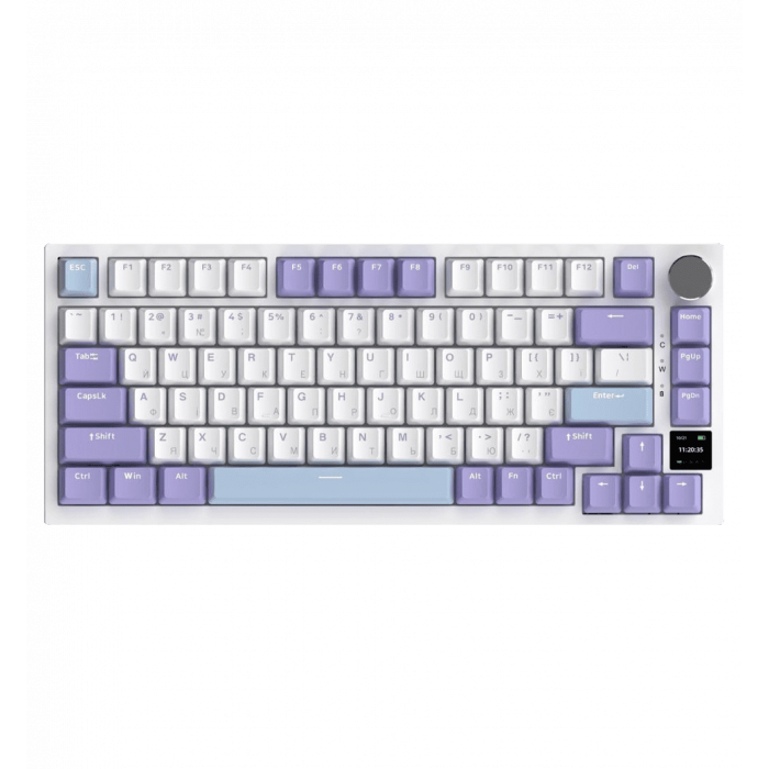 Бездротова механічна клавіатура Ajazz AK820 PRO 75% Gift Switch White RGB   (AK820PRO-G-PWB)