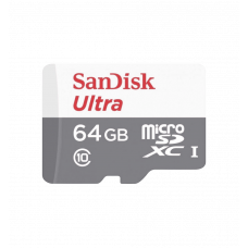 Memory card SanDisk MicroSDXC 64GB UHS-I Class 10 Ultra + SD adapter (SDSQUNR-064G-GN3MA)