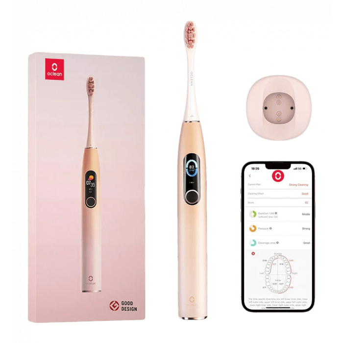 Умная зубная электрощетка Oclean X Pro Sakura Pink (OLED) (Международная версия) (6970810551488)
