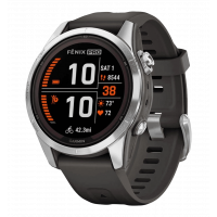 Garmin Fenix ​​7S Pro Solar Silver w. Графитовая лента (010-02776-00/01)