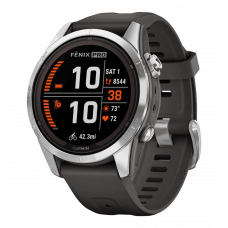 Garmin Fenix 7S Pro Solar Silver w. Graphite Band (010-02776-00/01)